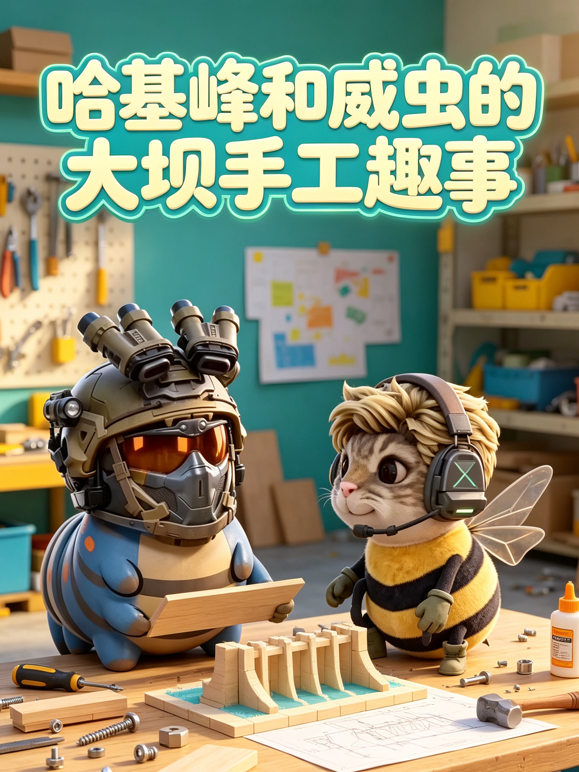 哈基蜂和威虫的大坝手工趣事